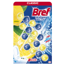 Туалетний блок для унітазу Bref Classic Power Aktiv Lemon 4 шт по 50 гр