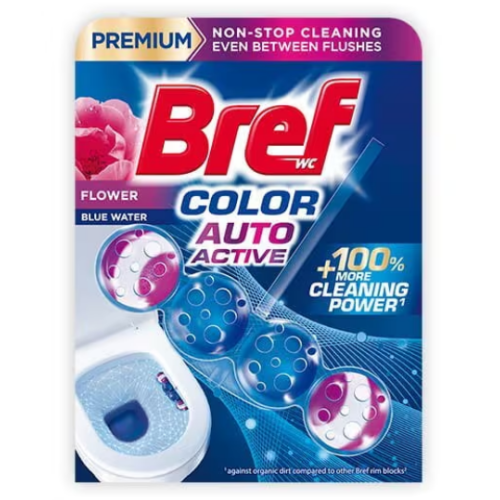 Туалетний блок для унітазу Bref Premium Color Aktiv Flower 50 гр