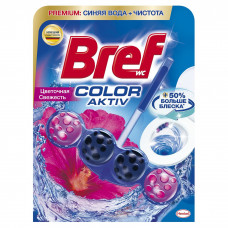 Туалетный блок для унитаза Bref Premium Color Aktiv Flower 50 гр