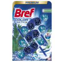 Туалетний блок для унітазу Bref Premium Color Aktiv Eucalyptus 3 шт по 50 гр