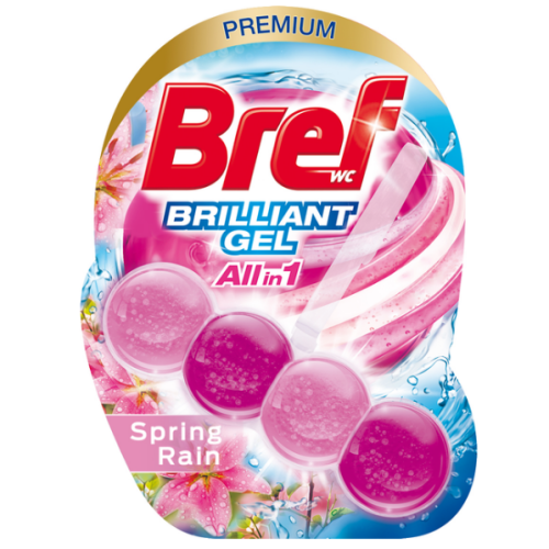 Туалетный блок Bref Premium Brilliant Gel Spring Rain 42 гр