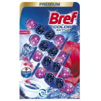 Туалетний блок для унітазу Bref Premium Color Aktiv Flower 4 шт по 50 гр