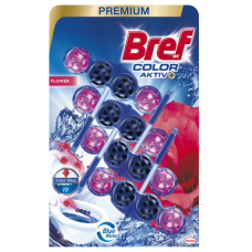Туалетний блок для унітазу Bref Premium Color Aktiv Flower 4 шт по 50 гр