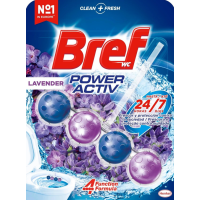 Туалетний блок для унітазу Bref Power Aktiv Lavender 50 гр