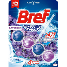 Туалетний блок для унітазу Bref Power Aktiv Lavender 50 гр
