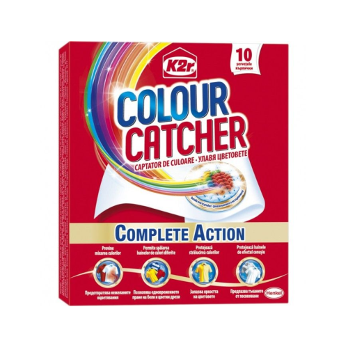 Салфетка для машиной и ручной стирки K2r COLOUR CATHER 10 шт                                           