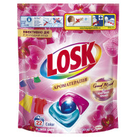 Капсулы для стирки Losk трио Ароматерапия Эфирные масла и Малайзийский цветок 22 шт