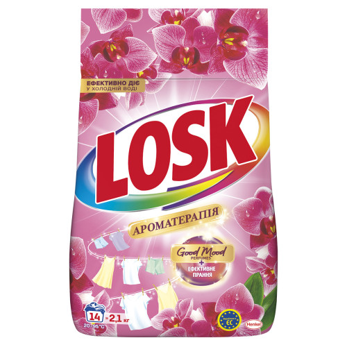 Стиральный порошок Losk автомат Ароматерапия Эфирные масла и Малайзийский цветок 2.1 кг