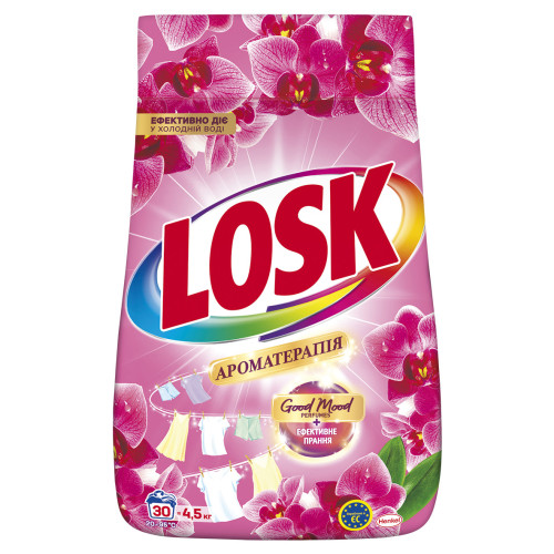 Стиральный порошок Losk автомат Ароматерапия Эфирные масла и Малайзийский цветок 4.5 кг