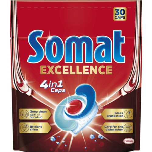 Таблетки для посудомоечной машины Somat Exellence 4в1 30 шт  