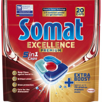 Капсули для посудомийної машини Somat Exellence Premium 5-в-1 20 шт