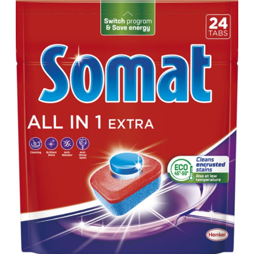 Таблетки для посудомийної машини Somat All in 1 Extra 24 шт