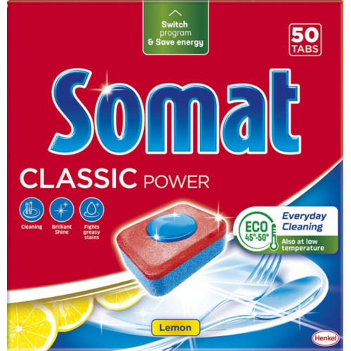 Таблетки для посудомоечной машины Somat Classic Power 50 шт