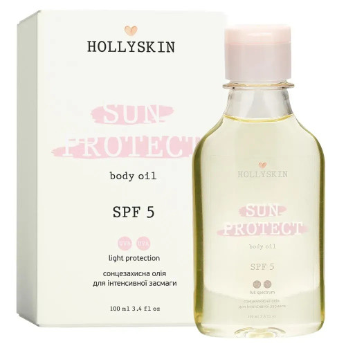 Солнцезащитное масло Hollyskin для интенсивного загара Sun Protect SPF 5 100 мл
