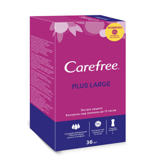 Прокладки щоденні Carefree plus Large Fresh 36 шт