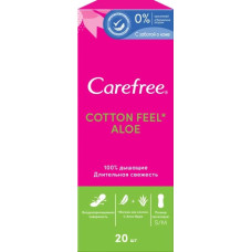 Прокладки ежедневные Carefree Cotton Fresh Aloe 20 шт