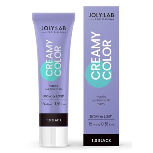 Краска Joly:Lab для бровей и ресниц черная Creamy Color 15 мл