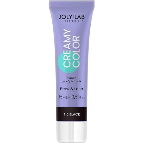 Краска Joly:Lab для бровей и ресниц черная Creamy Color 15 мл