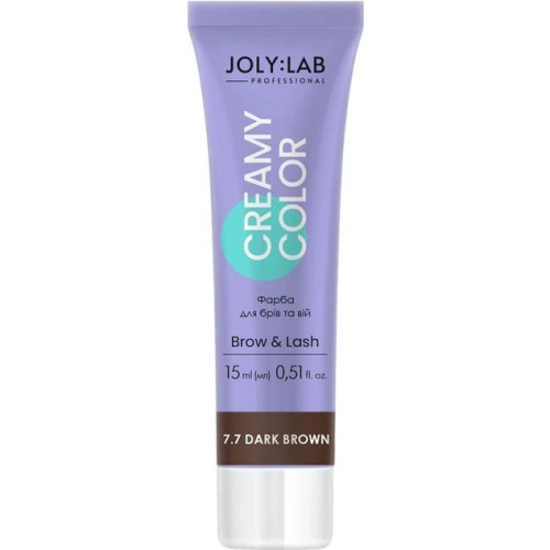 Краска Joly:Lab для бровей и ресниц темно-коричневая Creamy Color 15 мл