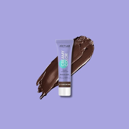 Фарба Joly:Lab для брів та вій темно-коричнева Creamy Color 15 мл