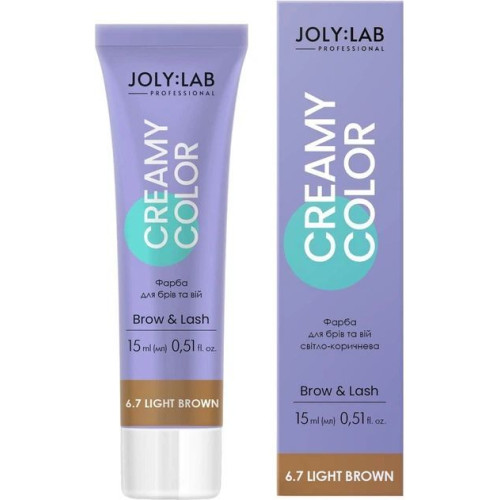 Фарба Joly:Lab для брів та вій світло-коричнева Creamy Color  15 мл