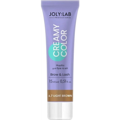 Фарба Joly:Lab для брів та вій світло-коричнева Creamy Color  15 мл