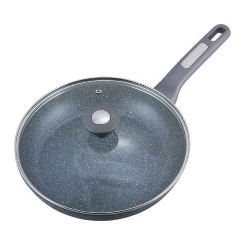 Сковородка Kamille с крышкой и гранитным покрытием из алюминия 26 см 4272GR