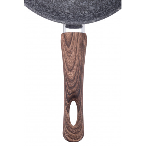 Сковорода 24 см с антипригарным покрытием Grey marble из алюминия №4161
