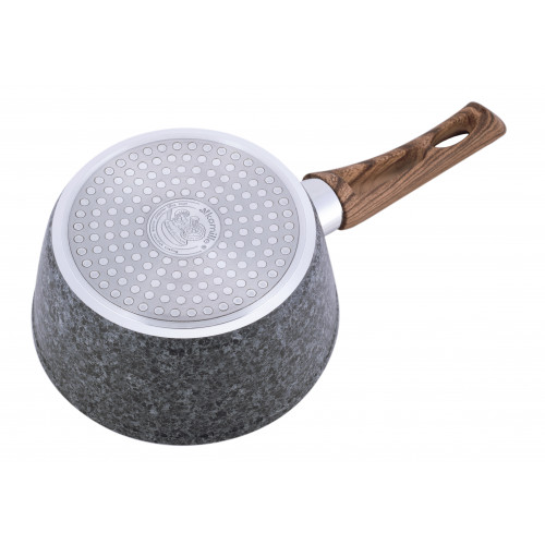 Ківш 16 см з антипригарним покриттям Grey marble з алюмінію №4170