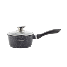 Ковш с крышкой Kamille мраморное покрытие из литого алюминия 16*8 см 1.35 л KM-4436