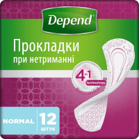 Прокладки урологические Depend Normal Plus Pad 12 шт