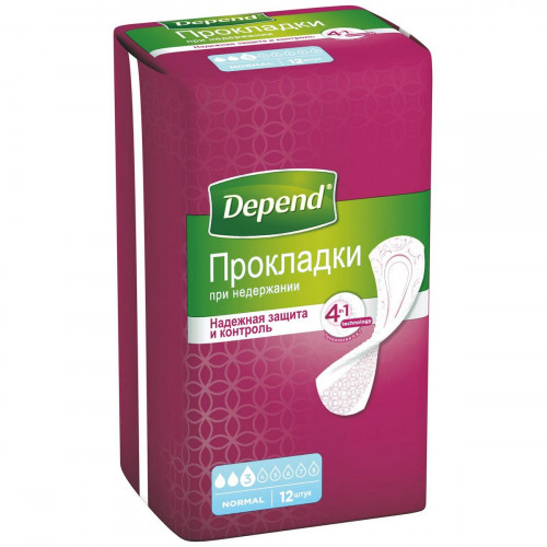 Прокладки урологічні Depend Normal Plus Pad 12 шт