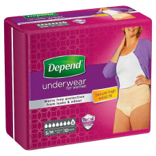 Подгузники-трусики для женщин Depend Comfort Protect S/M 10 шт