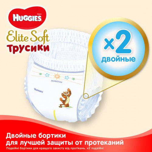 Підгузки-трусики Huggies Elite Soft №5 12-17 кг 38 шт