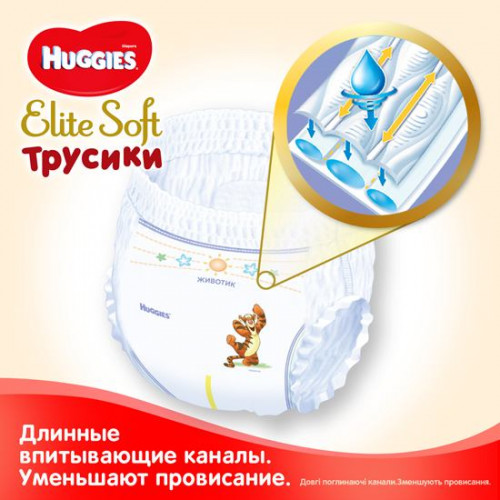 Підгузки-трусики Huggies Elite Soft №5 12-17 кг 38 шт