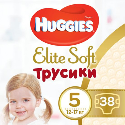 Подгузники-Трусики Huggies Elite Soft №5 12-17 кг 38 шт