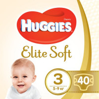 Подгузники Huggies Elite Soft №3 5 -9 кг 40 шт