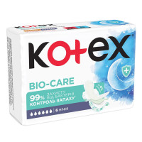 Прокладки Kotex Bio-Care Night 6 шт