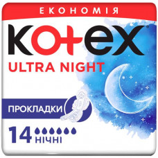 Прокладки Kotex Ultra Dry night duo 14 шт