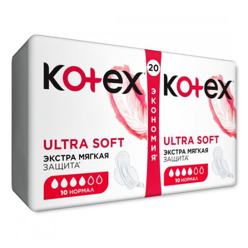 Прокладки Kotex Ultra Soft normal duo 20 шт