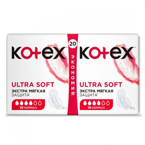 Прокладки Kotex Ultra Soft normal duo 20 шт