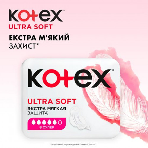 Прокладки Kotex Ultra Soft super 8 шт