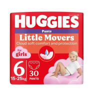 Підгузки-трусики Huggies Little Movers Girl №6 15-25 кг 30 шт