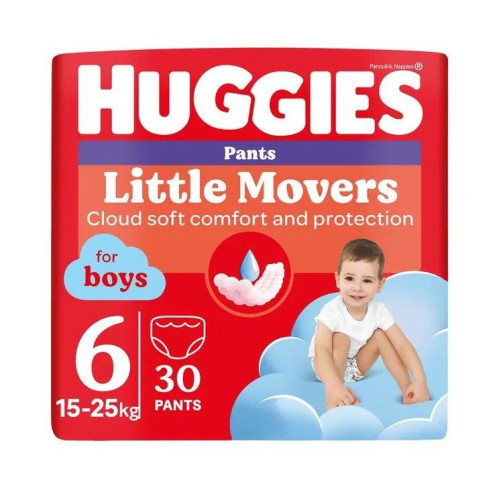 Подгузники-Трусики Huggies Little Movers Boy №6 15-25 кг 30 шт