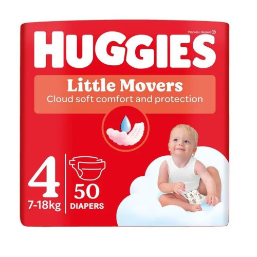 Підгузки Huggies Little Movers №4 8-14кг 50 шт