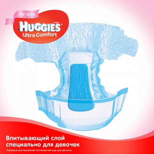Подгузники Huggies Ultra Comfort Girl №3 5-9кг 56 шт