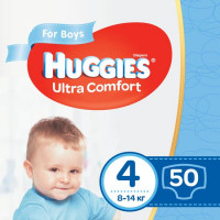 Підгузки Huggies Ultra Comfort Boy №4 7-16кг 50 шт