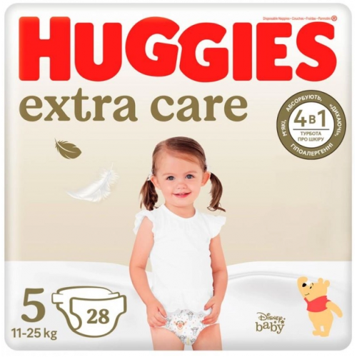 Подгузники Huggies Extra Care Size №5 11-25 кг 28 шт