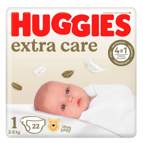 Подгузники Huggies Extra Care №1 2-5 кг 22 шт
