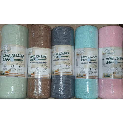 Салфетка универсальная Koloco Hand Tearing Rags микрофибра однотон 25Х25 см 20 шт в рулоне